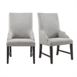Picket House Furnishings Johnshaven Dining Host Chair in Light Grey/Espresso