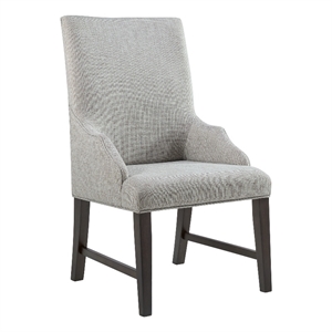 Picket House Furnishings Johnshaven Dining Host Chair in Light Grey/Espresso