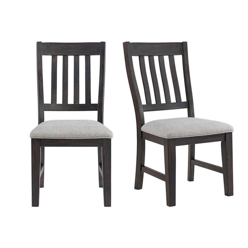 Picket House Furnishings Johnshaven Dining Side Chair in Light Grey/Espresso