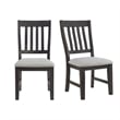 Picket House Furnishings Johnshaven Dining Side Chair in Light Grey/Espresso
