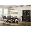 Picket House Furnishings Johnshaven Dining Side Chair in Light Grey/Espresso
