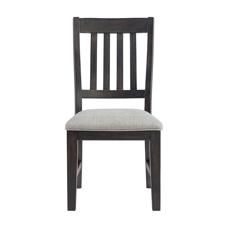 Picket House Furnishings Johnshaven Dining Side Chair in Light Grey/Espresso