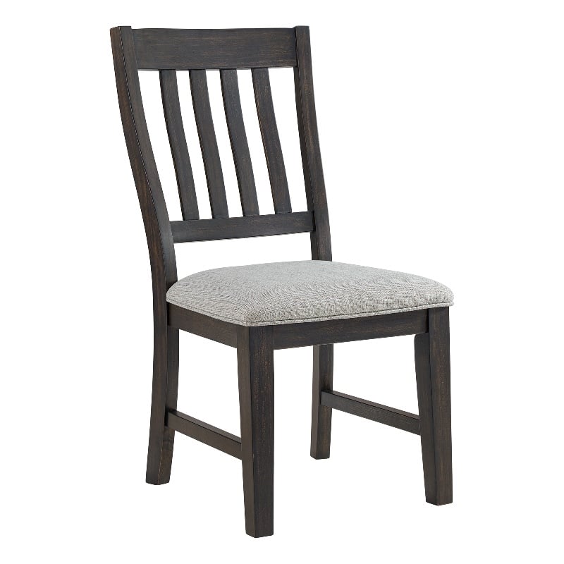 Picket House Furnishings Johnshaven Dining Side Chair in Light Grey/Espresso