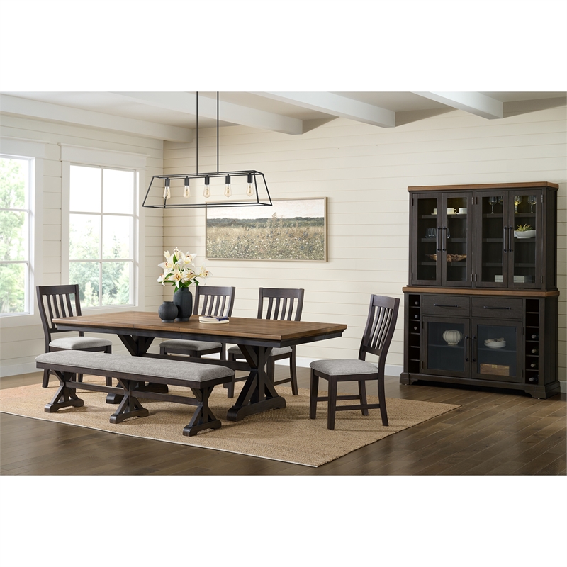 Picket House Furnishings Johnshaven Server in Espresso and Brown