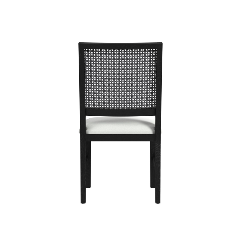 Picket House Furnishings Grenada Dining Chair with White Fabric in Black