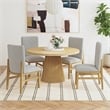 Picket House Furnishings Canal Square Back Dining Side Chair in Grey/Natural