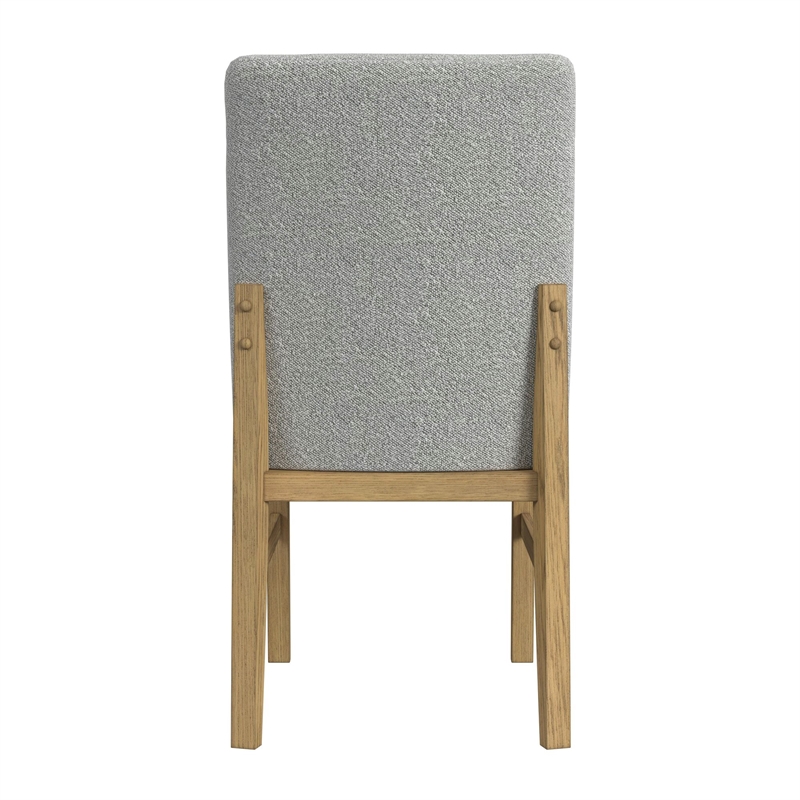 Picket House Furnishings Canal Square Back Dining Side Chair in Grey/Natural