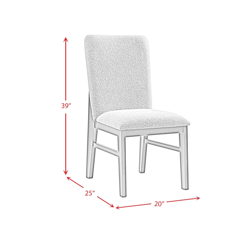 Picket House Furnishings Canal Square Back Dining Side Chair in Grey/Natural
