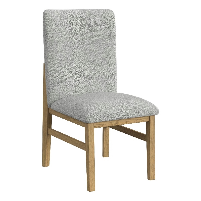 Picket House Furnishings Canal Square Back Dining Side Chair in Grey/Natural
