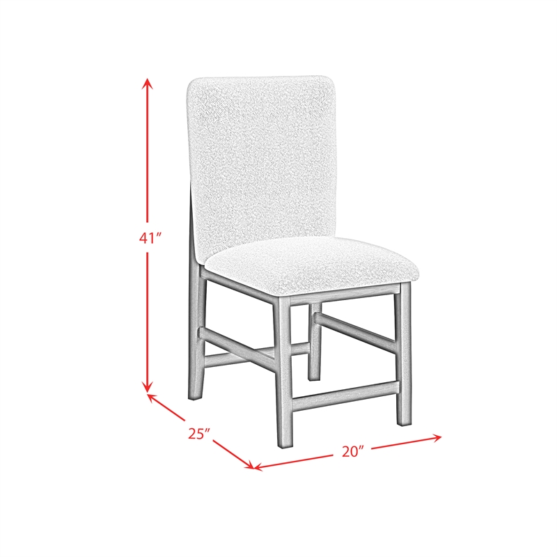 Picket House Furnishings Canal Square Back Counter Stool with Grey Fabric/Black