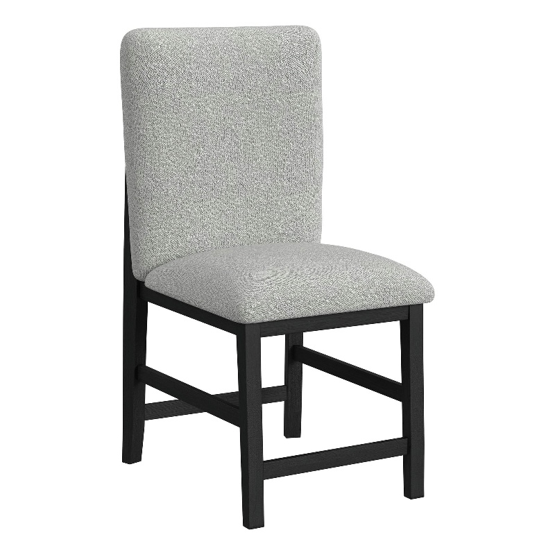 Picket House Furnishings Canal Square Back Counter Stool with Grey Fabric/Black