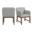Picket House Furnishings Thorin UPH Dining Chair in Light Grey/Brown
