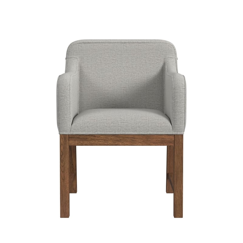 Picket House Furnishings Thorin UPH Dining Chair in Light Grey/Brown