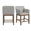 Picket House Furnishings Thorin UPH Counter Chair in Light Grey/Brown