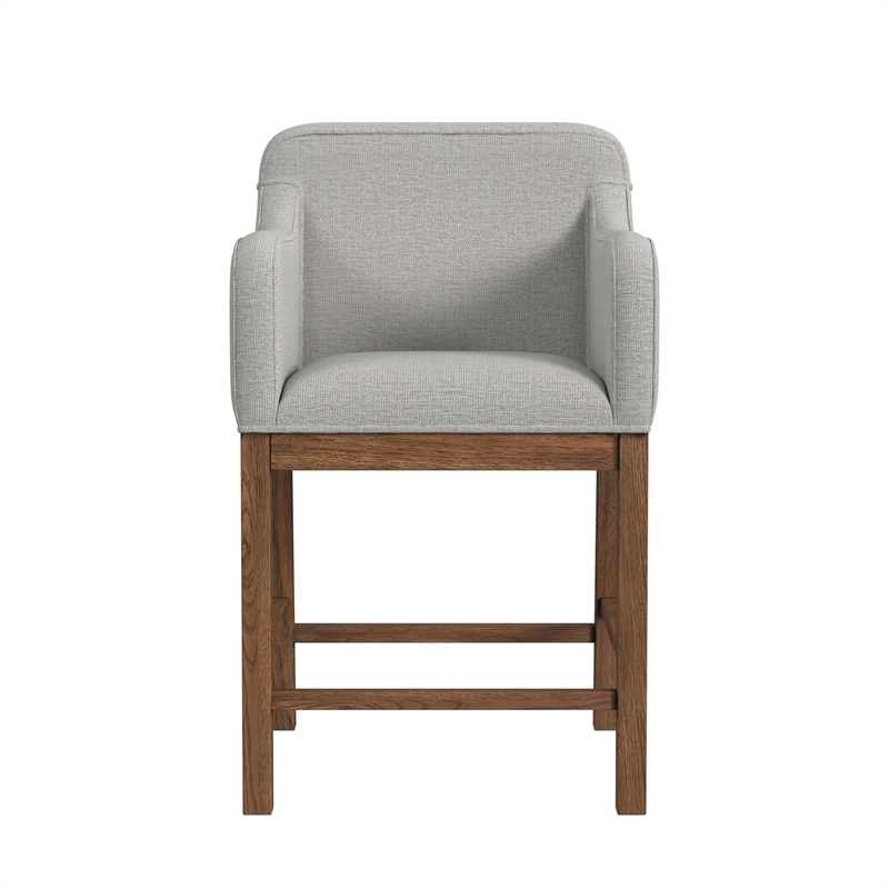 Picket House Furnishings Thorin UPH Counter Chair in Light Grey/Brown