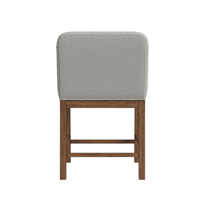 Picket House Furnishings Thorin UPH Counter Chair in Light Grey/Brown