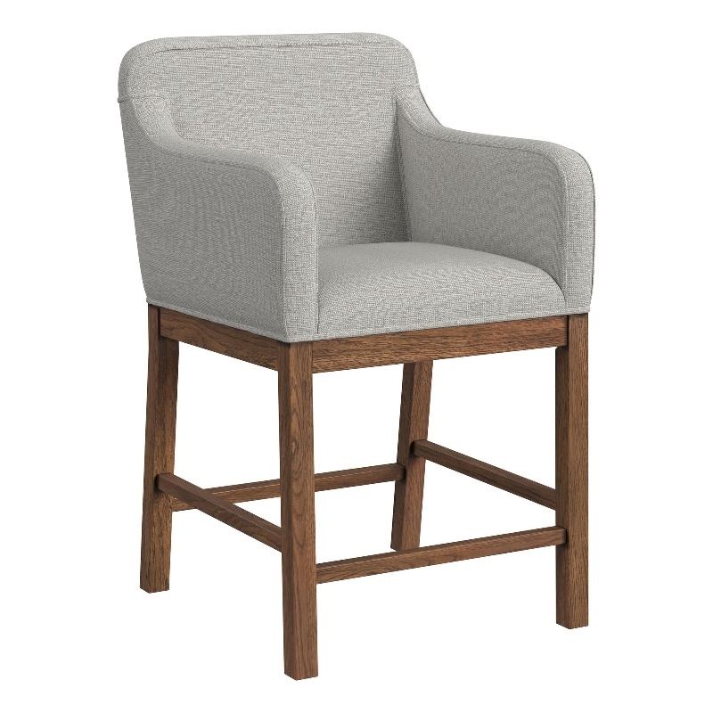 Picket House Furnishings Thorin UPH Counter Chair in Light Grey/Brown