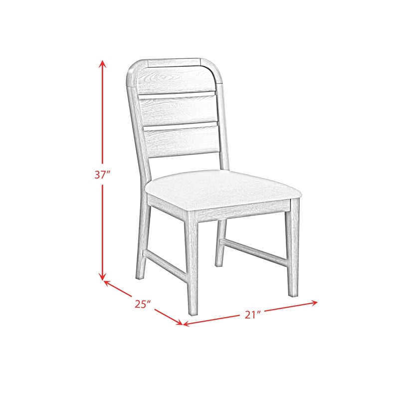 Picket House Furnishings Thorin Dining Side Chair in Light Grey/Brown