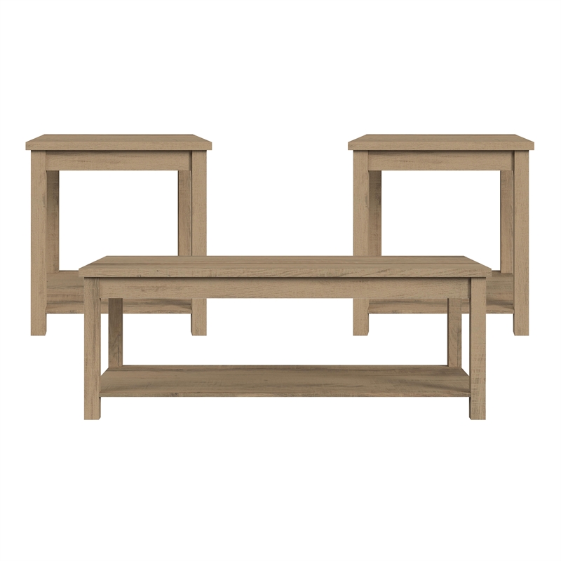 Picket House Furnishings Holmes Three Pack Occasional Set in Brown