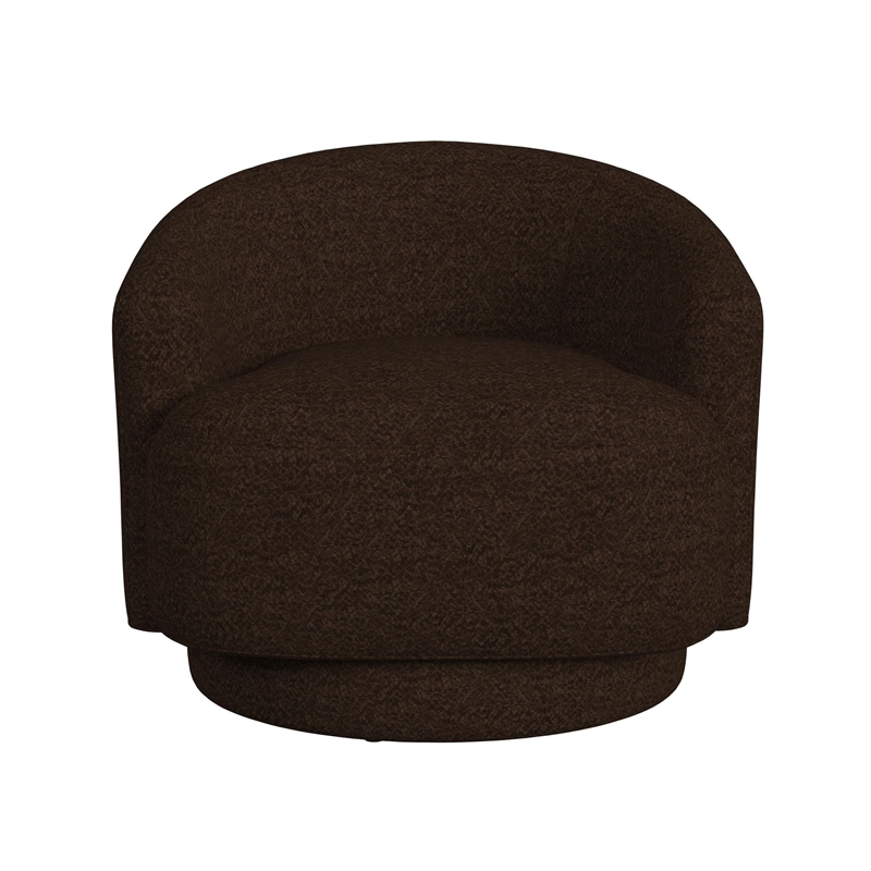 Picket House Furnishings Oasis Swivel Chair in JH Chocolate