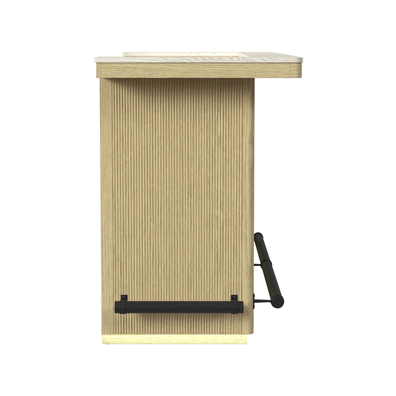 Picket House Furnishings Cambria Bar Table in Off White and Natural with LED