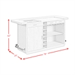 Picket House Furnishings Cambria Bar Table in Off White and Natural with LED