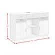 Picket House Furnishings Cambria Buffet with LED and Power in Off White/Natural