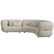 Picket House Furnishings Alessandra Sectional Set in Woolen Camel with 6 Pillows