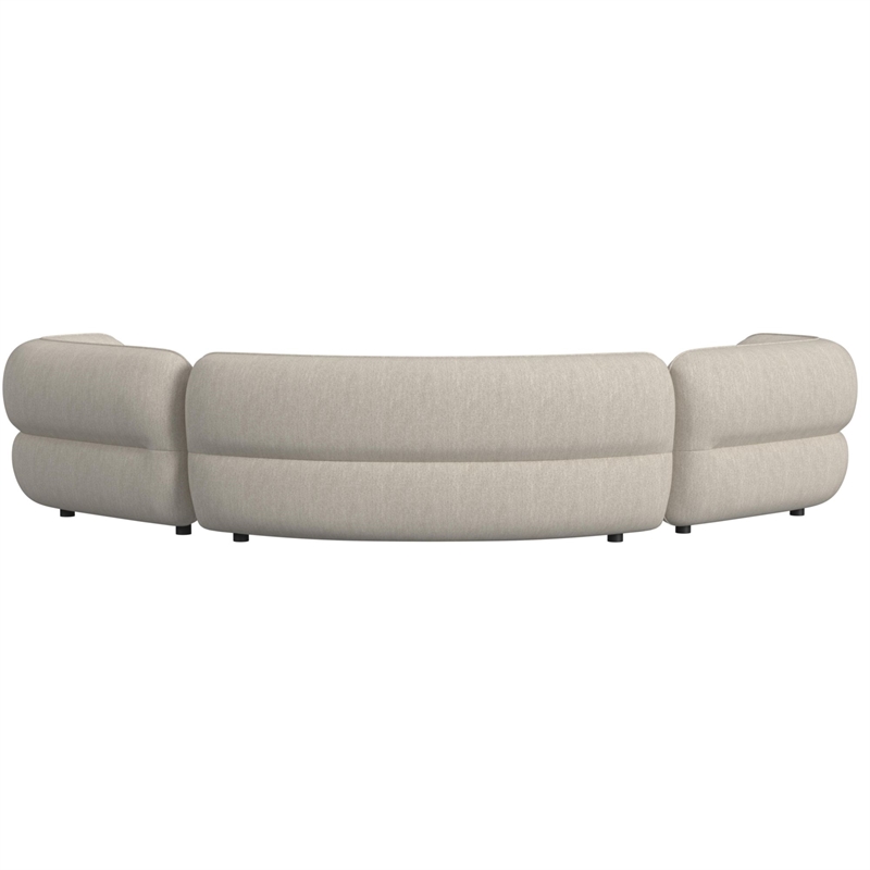 Picket House Furnishings Alessandra Sectional Set in Woolen Camel with 6 Pillows