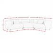 Picket House Furnishings Alessandra Sectional Set in Woolen Camel with 6 Pillows