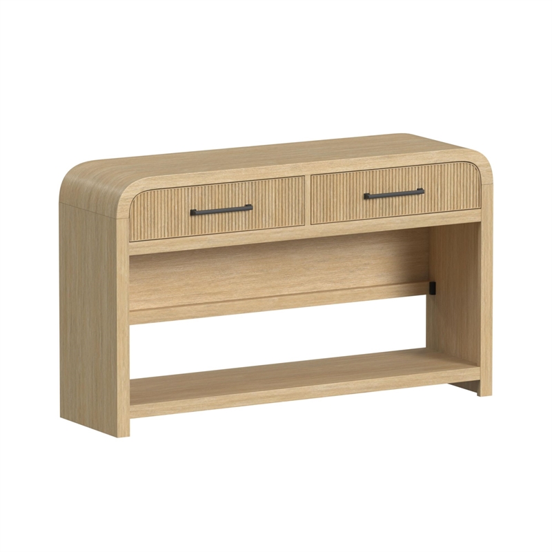 Picket House Furnishings Woodridge Sofa Table with Bottom Shelf in Natural