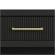 Picket House Furnishings Woodridge Sofa Table with Bottom Shelf in Black with Grain