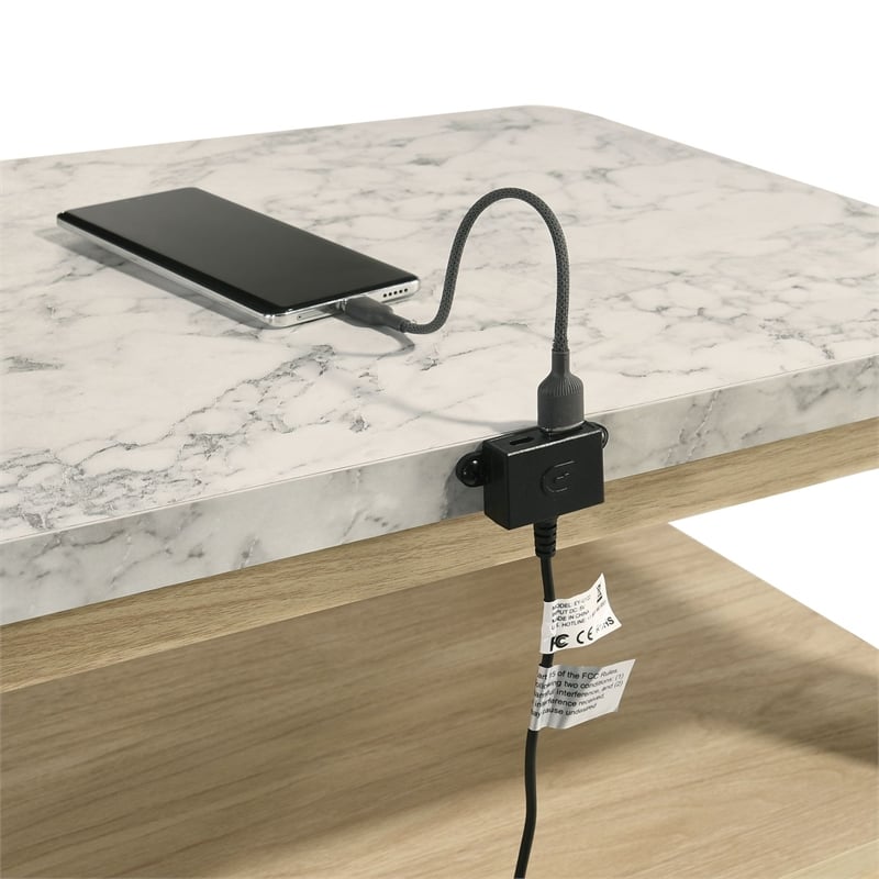 Picket House Furnishings Joanna Nightstand with USB in Natural
