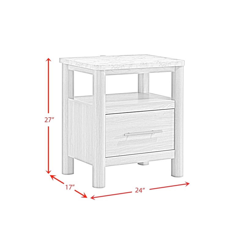 Picket House Furnishings Joanna Nightstand with USB in Natural