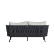 Picket House Furnishings Java Loveseat with Olefin Grey in Dark Grey