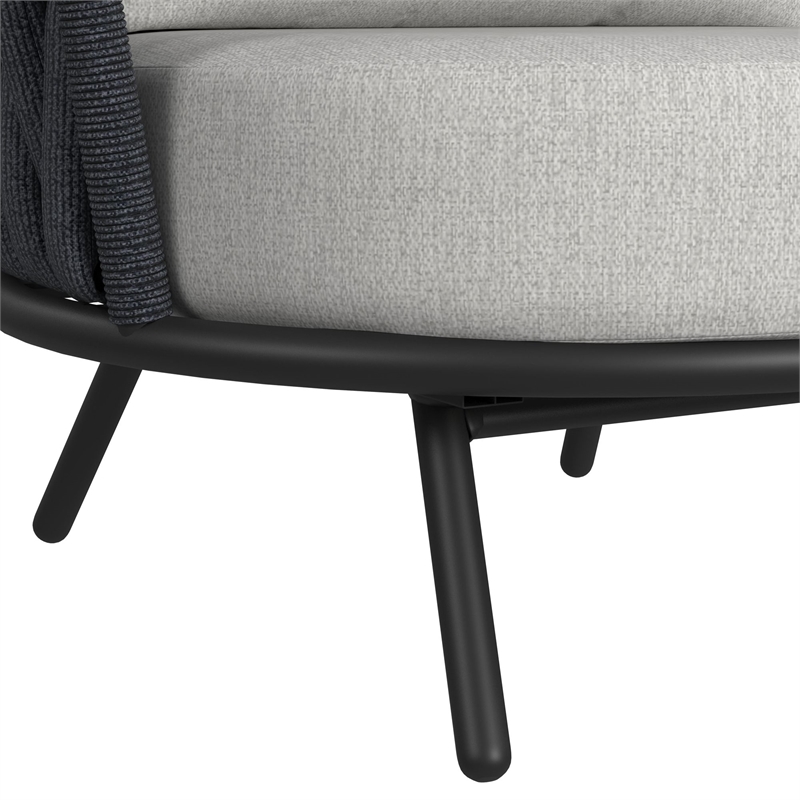 Picket House Furnishings Java Loveseat with Olefin Grey in Dark Grey