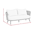 Picket House Furnishings Java Loveseat with Olefin Grey in Dark Grey