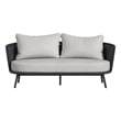 Picket House Furnishings Java Loveseat with Olefin Grey in Dark Grey
