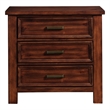 Picket House Furnishings Damen 3-Drawer Nightstand in Rich Cherry