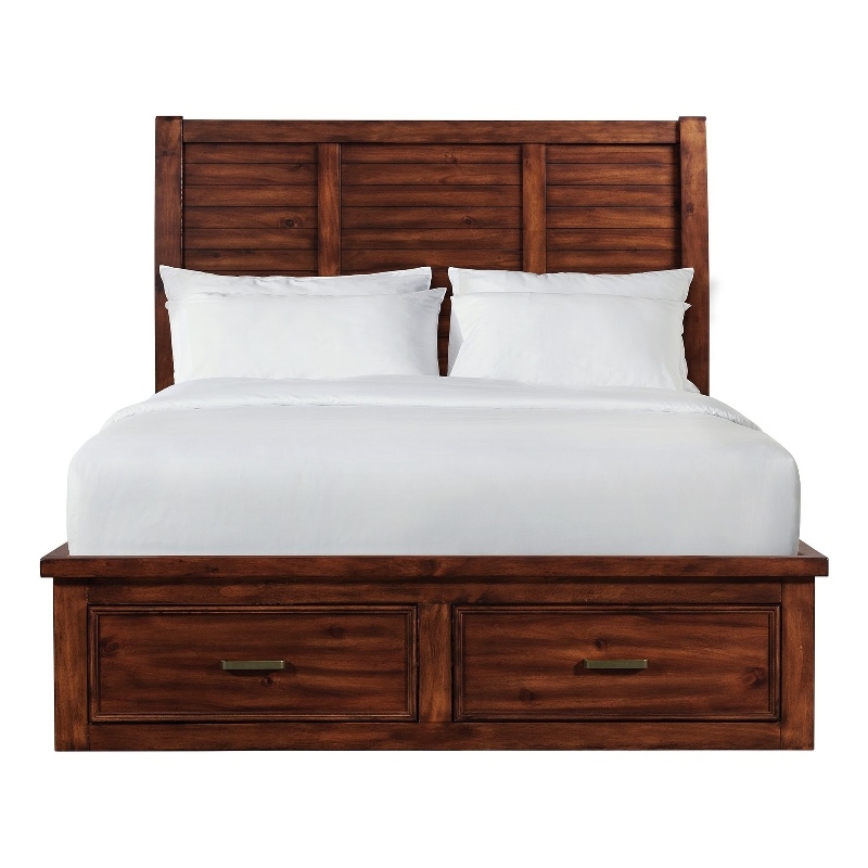 Picket House Furnishings Damen Queen Storage Bed in Rich Cherry