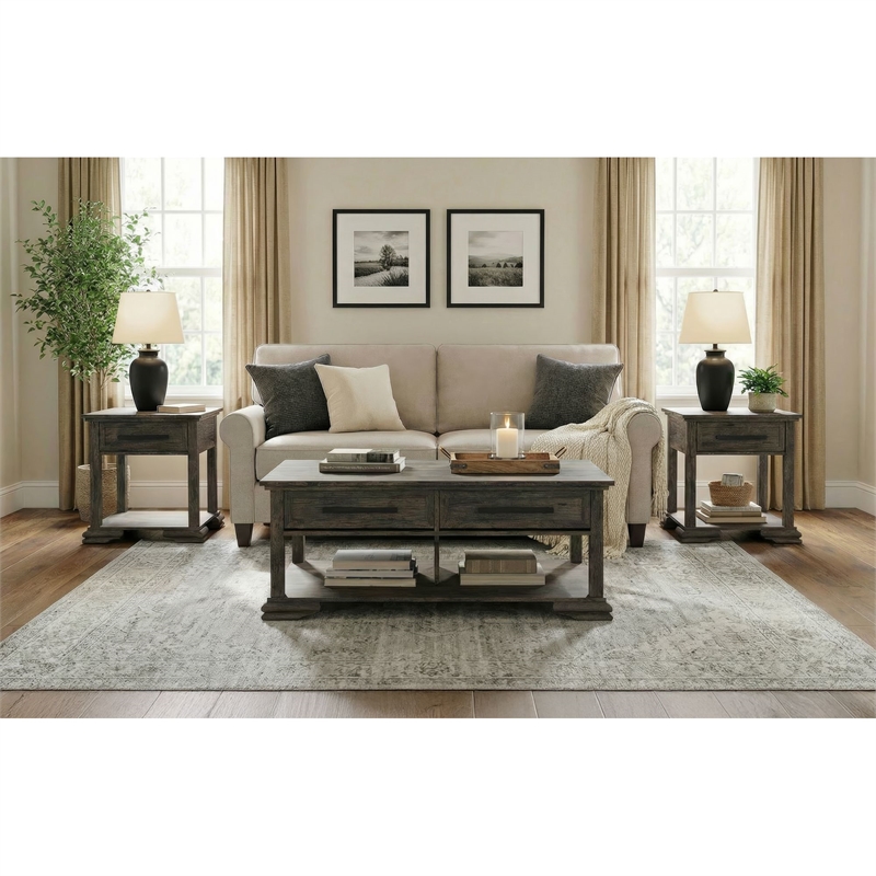 Picket House Furnishings Hyde Coffee Table in Charcoal