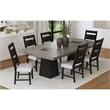 Picket House Furnishings Rizzo Wood Back Dining Side Chair with Beige Linen in Dark Espresso (2 Per Carton)
