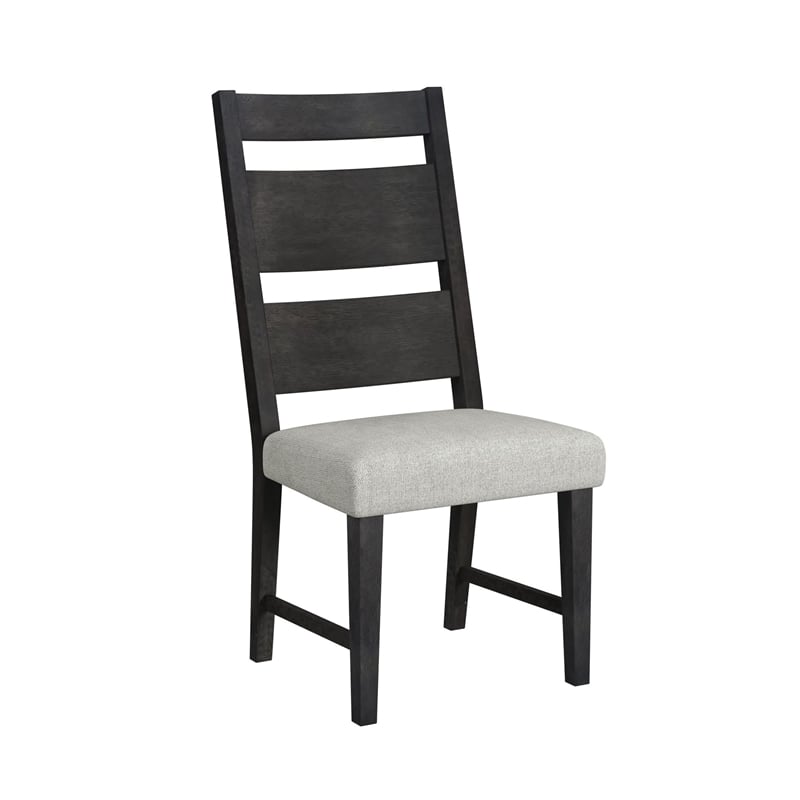 Picket House Furnishings Rizzo Wood Back Dining Side Chair with Beige Linen in Dark Espresso (2 Per Carton)