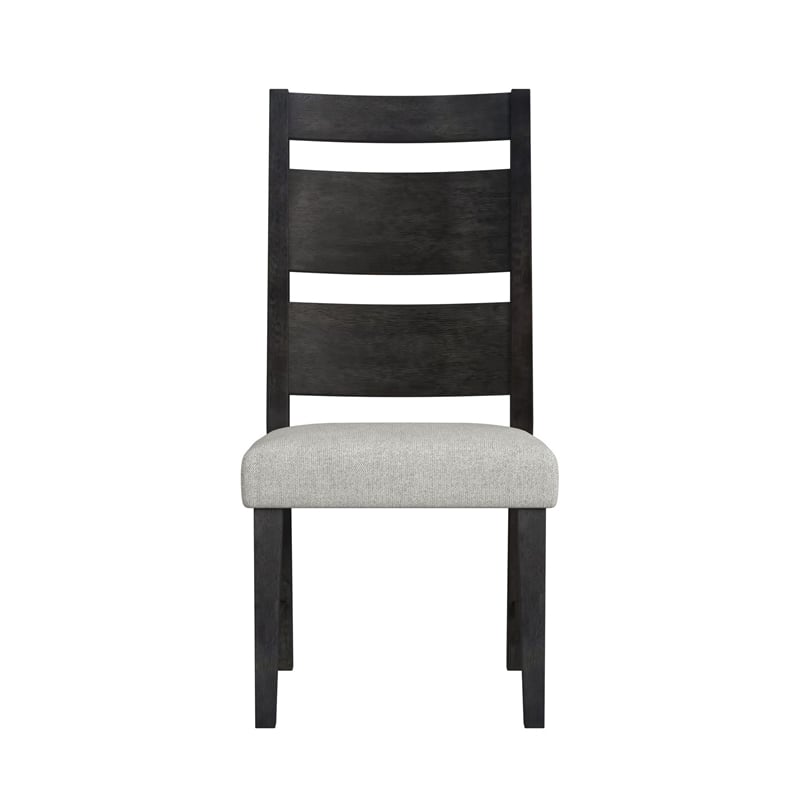 Picket House Furnishings Rizzo Wood Back Dining Side Chair with Beige Linen in Dark Espresso (2 Per Carton)