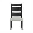 Picket House Furnishings Rizzo Wood Back Dining Side Chair with Beige Linen in Dark Espresso (2 Per Carton)