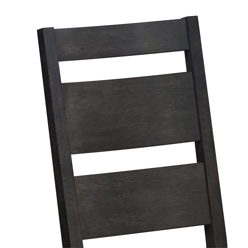 Picket House Furnishings Rizzo Wood Back Dining Side Chair with Beige Linen in Dark Espresso (2 Per Carton)