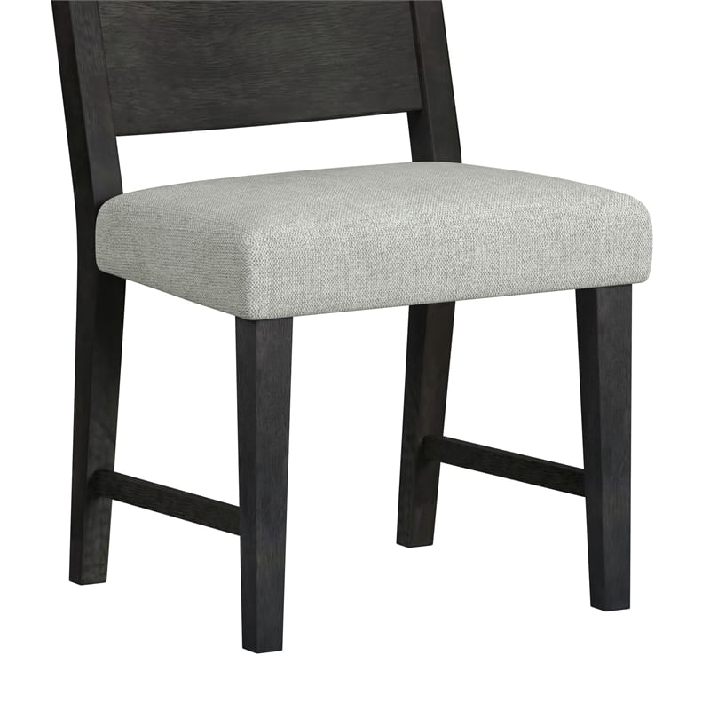 Picket House Furnishings Rizzo Wood Back Dining Side Chair with Beige Linen in Dark Espresso (2 Per Carton)
