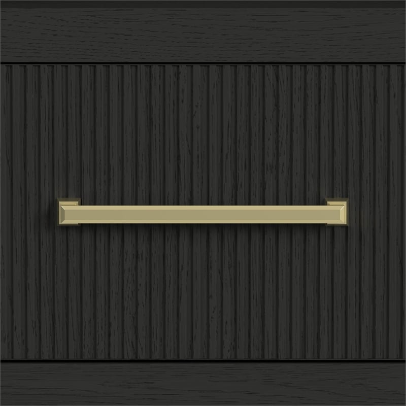 Picket House Furnishings Woodridge Side Piers in Black with Grain