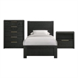 Picket House Furnishings Ardmore Bend Twin 3PC Bedroom Set in Black