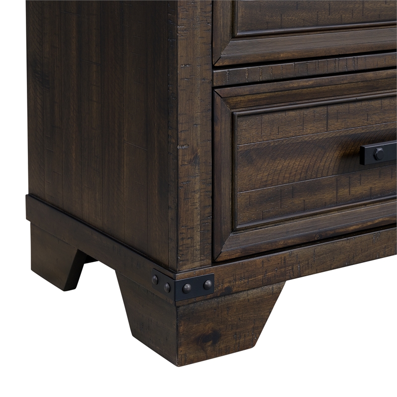 Picket House Furnishings Canyon Ridge Queen Storage 3PC Bedroom Set in Charcoal